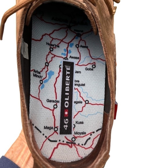 Oliberte’ Men’s Brown Leather Lace Comfort Shoes from Africa Size 46 / U… - Picture 10 of 14